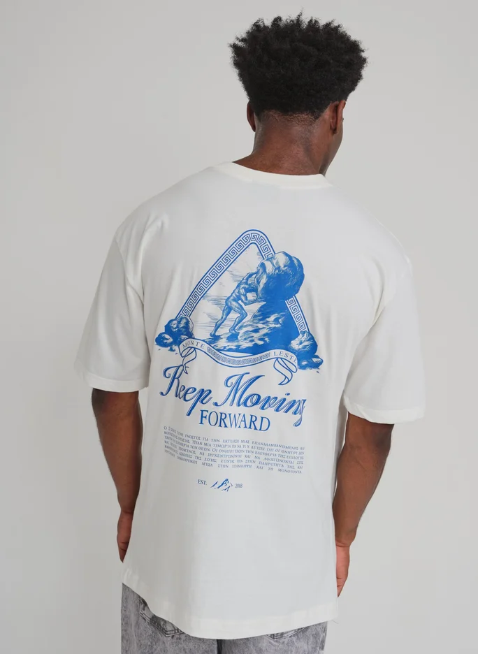 Camiseta Oversized Estampada Moving Off White